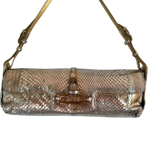 Jimmy Choo Metallic Gold
Snakeskin Leather Tulita Pochette
Bag - Picture 14 of 15